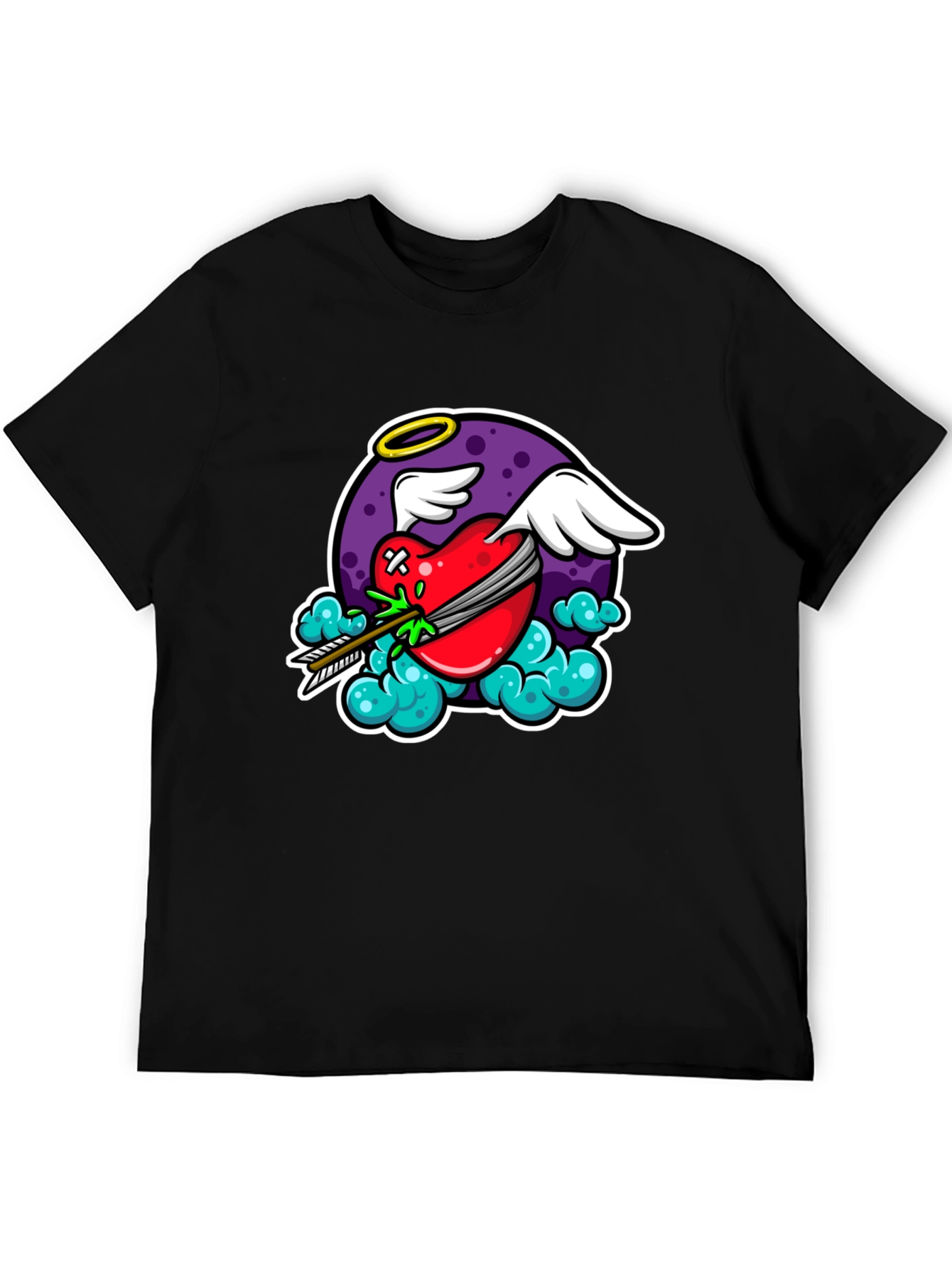 Cupids Arrow Black Graphic T-Shirt