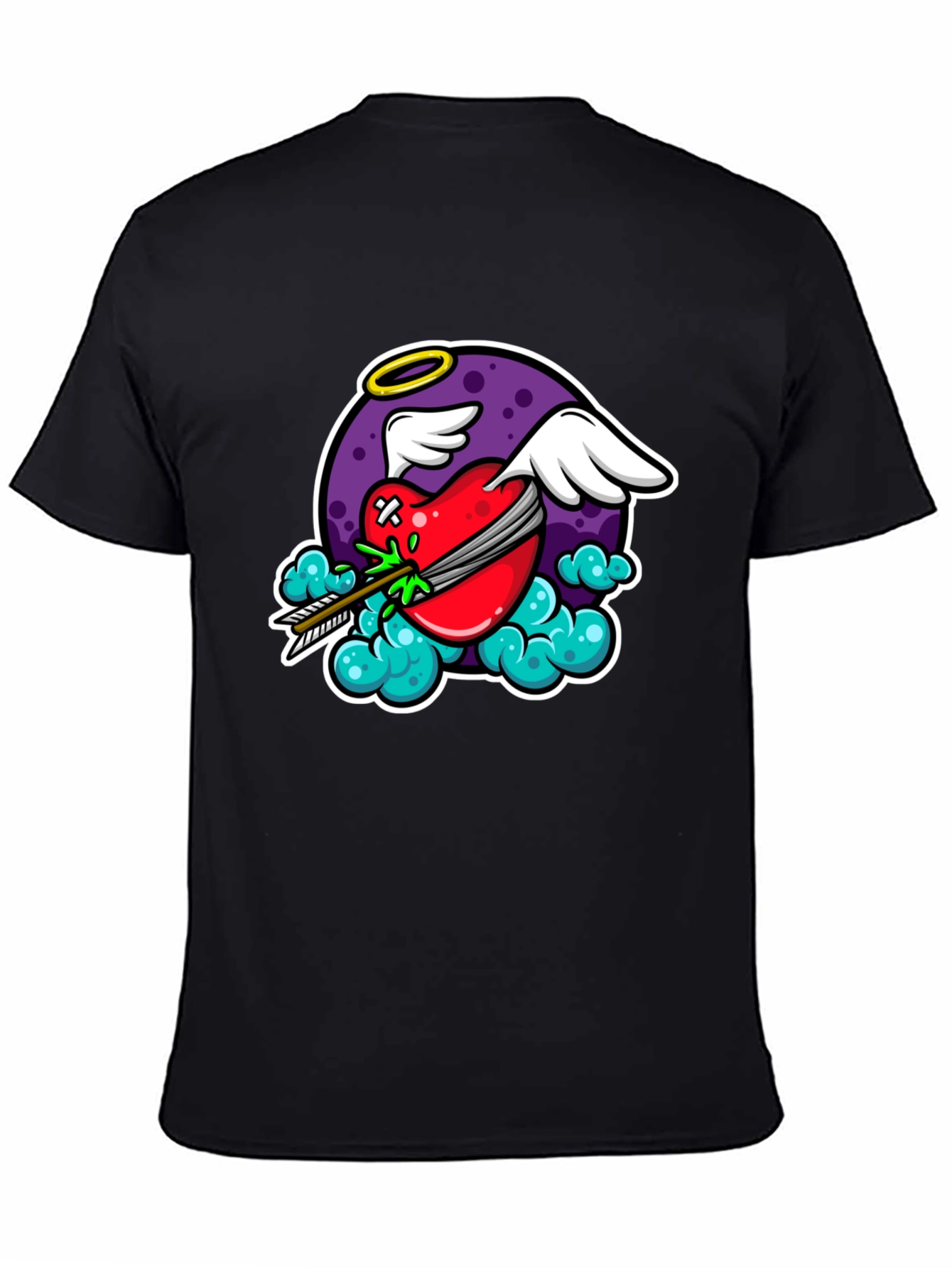 Cupids Arrow Black Graphic T-Shirt