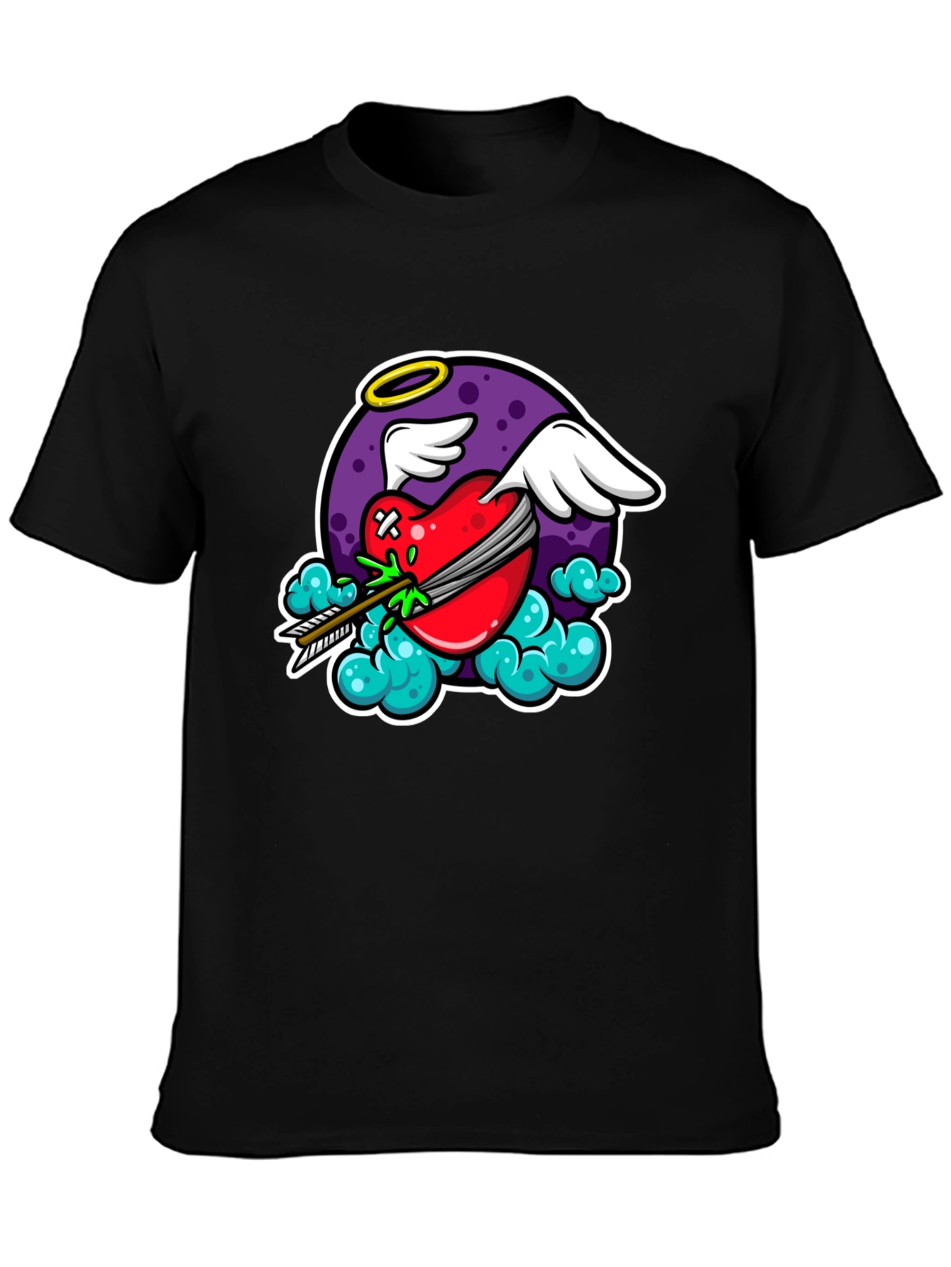 Cupids Arrow Black Graphic T-Shirt