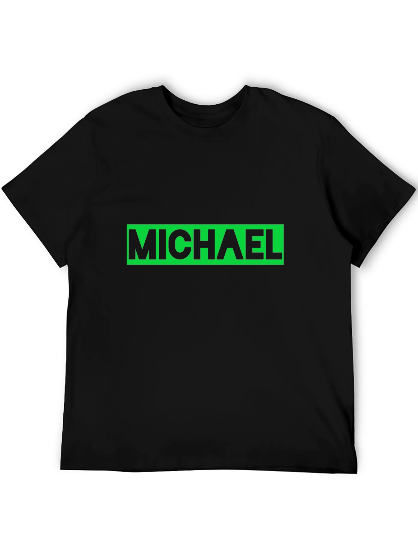 MICHAEL T-Shirt - Classic Green on Black Design