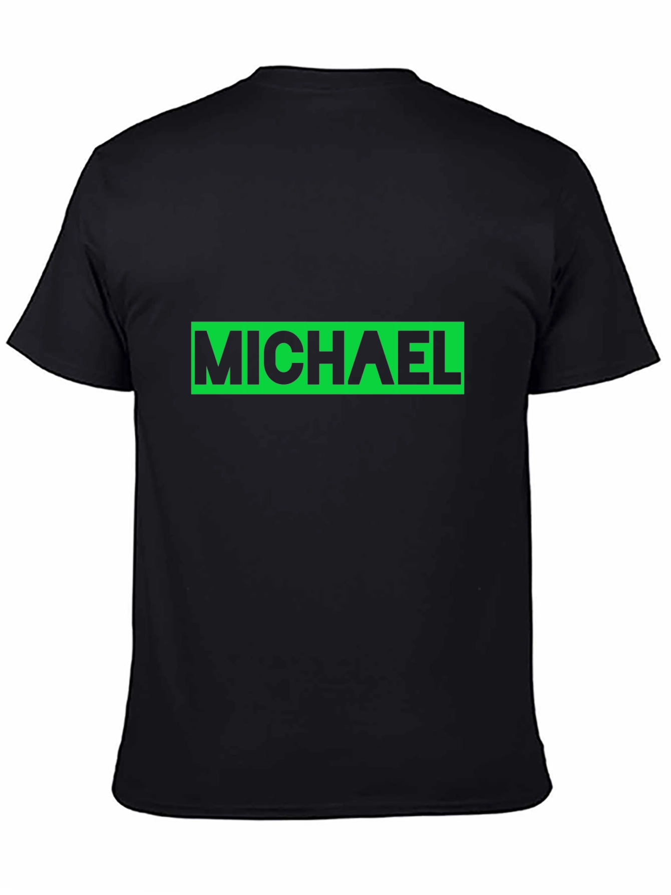 MICHAEL T-Shirt - Classic Green on Black Design