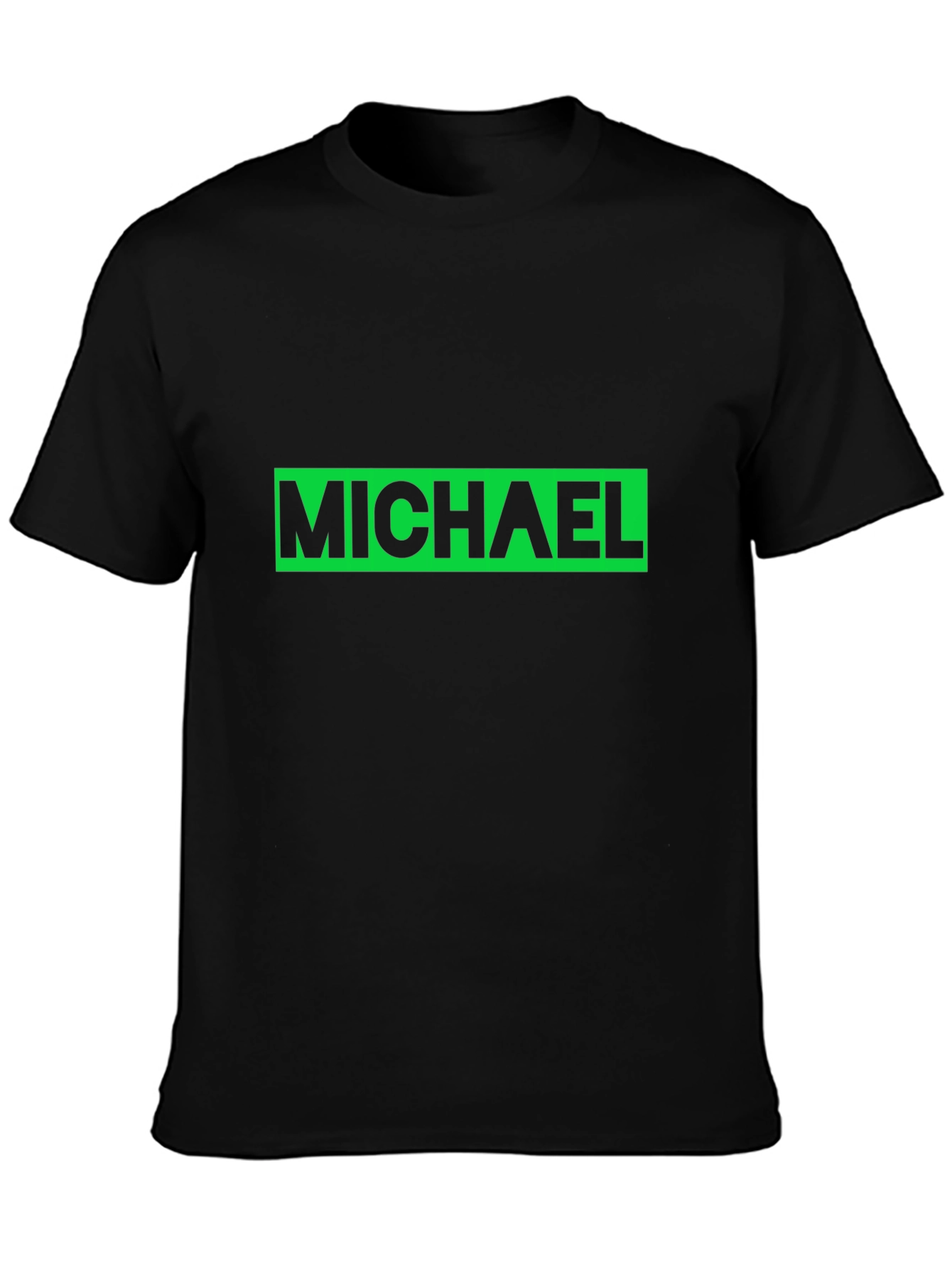 MICHAEL T-Shirt - Classic Green on Black Design