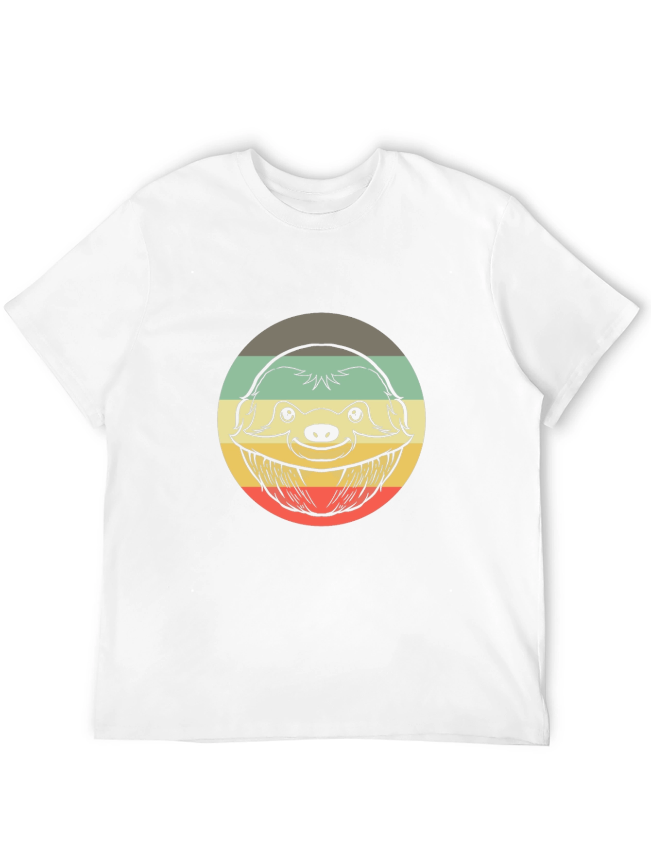 Retro Sloth Graphic T-Shirt - Casual Comfort