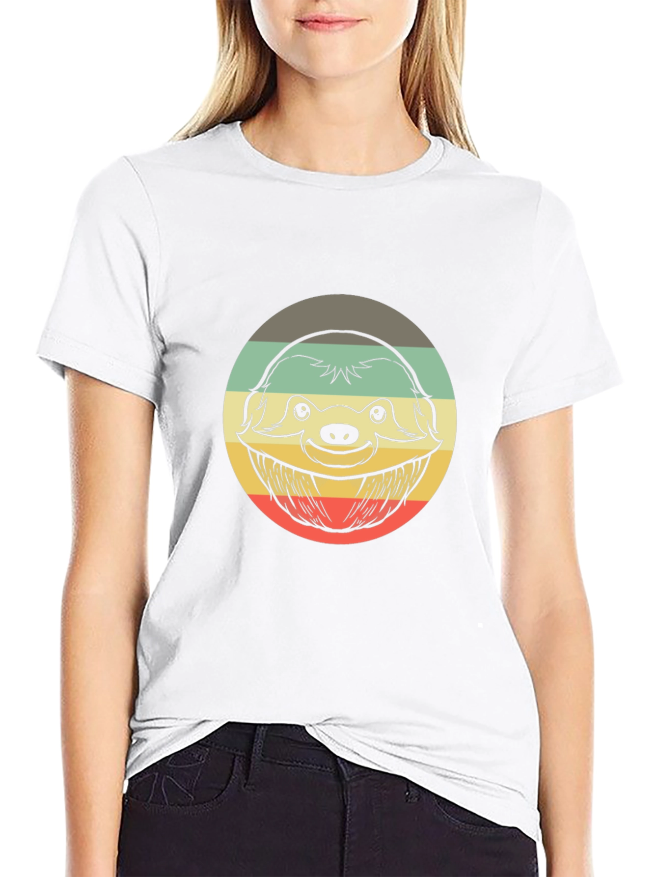Retro Sloth Graphic T-Shirt - Casual Comfort