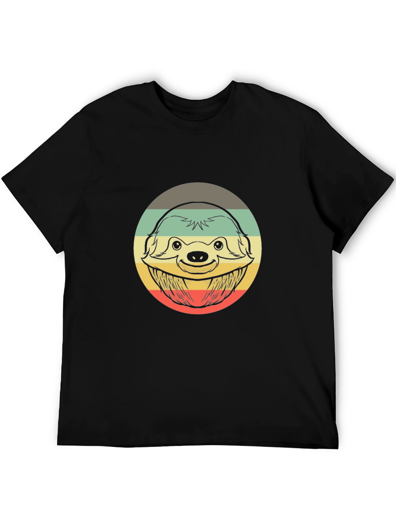 Retro Sloth Graphic T-Shirt - Casual Comfort