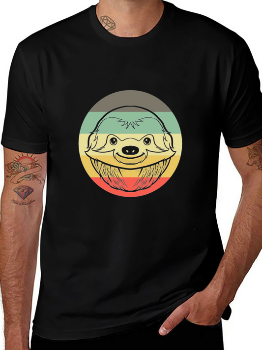Retro Sloth Graphic T-Shirt - Casual Comfort