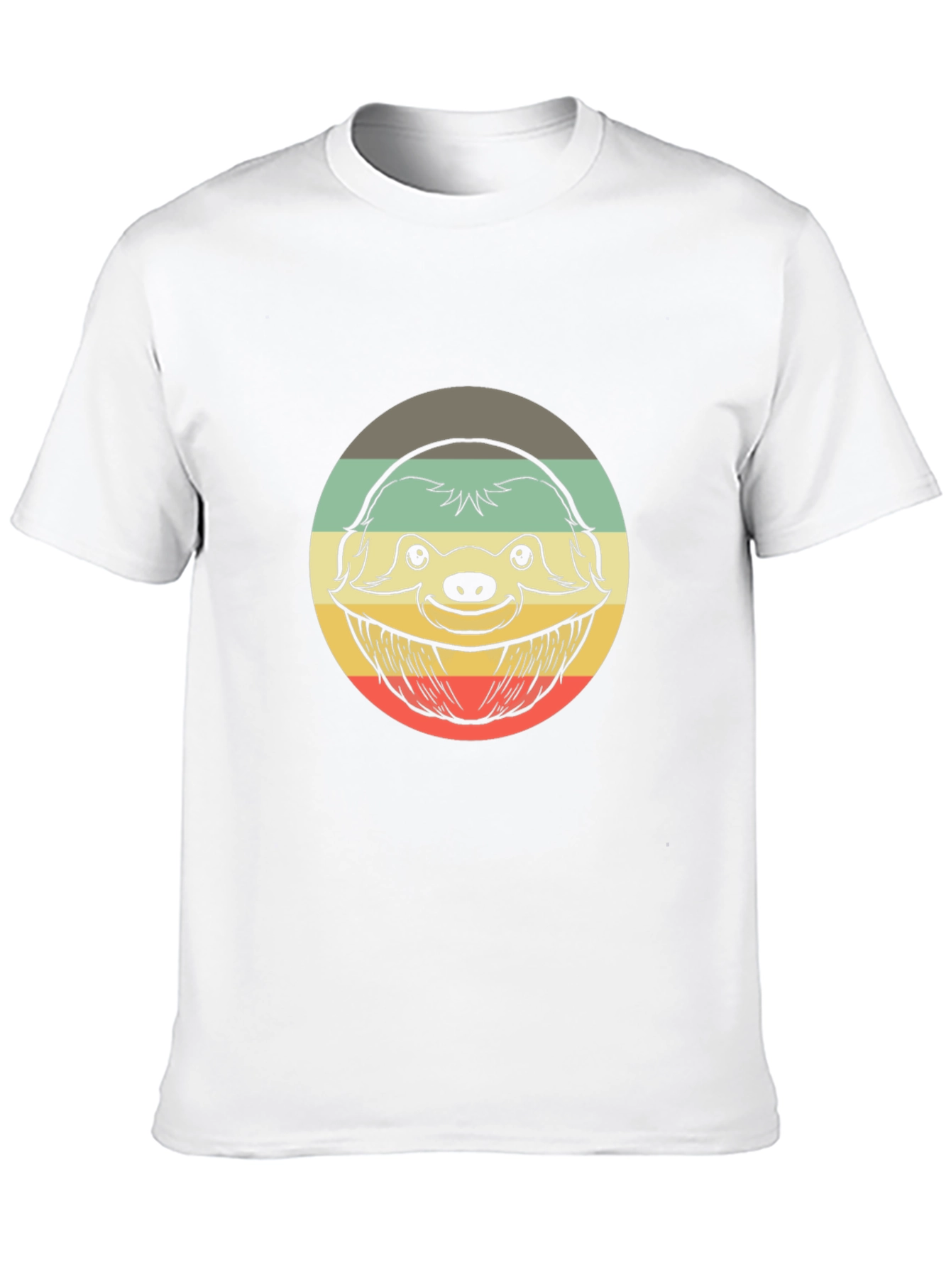 Retro Sloth Graphic T-Shirt - Casual Comfort