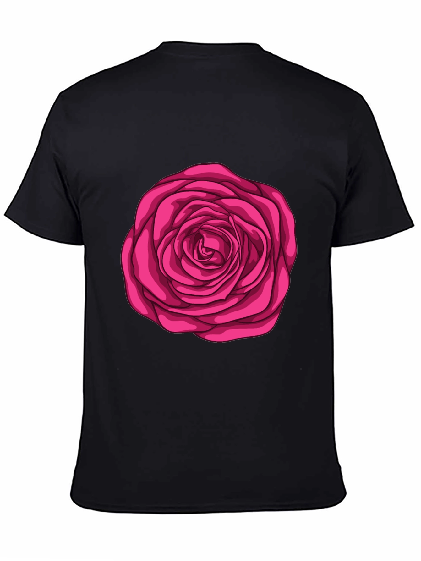 Rose Graphic Black T-Shirt