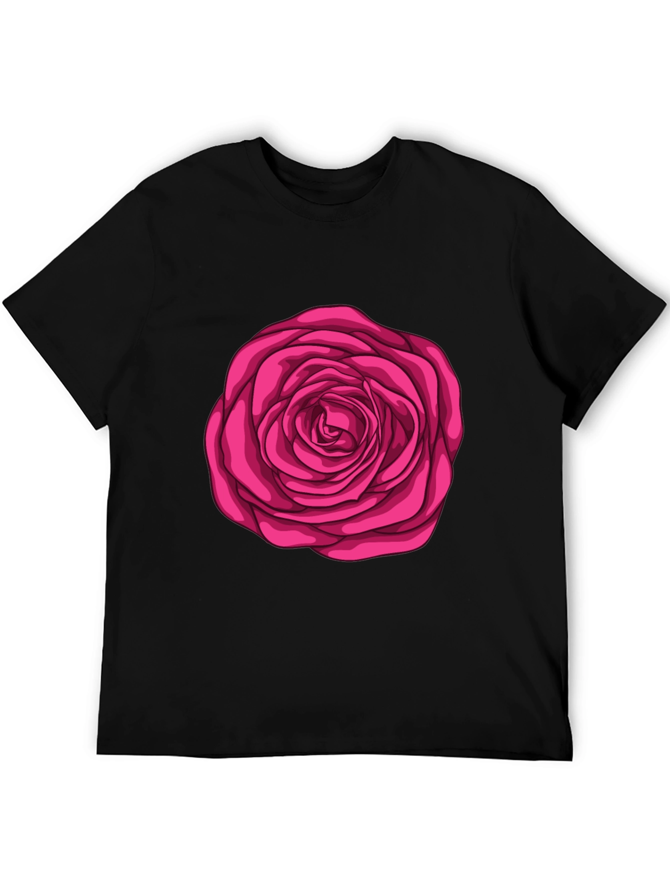 Rose Graphic Black T-Shirt