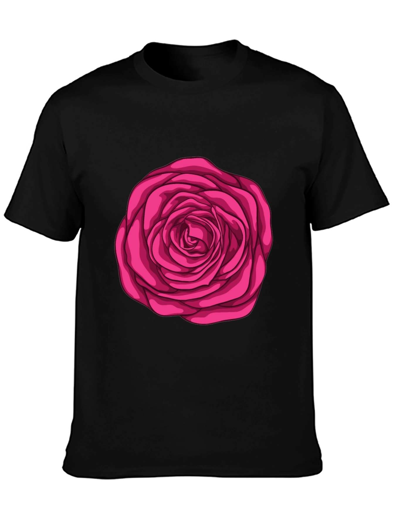 Rose Graphic Black T-Shirt