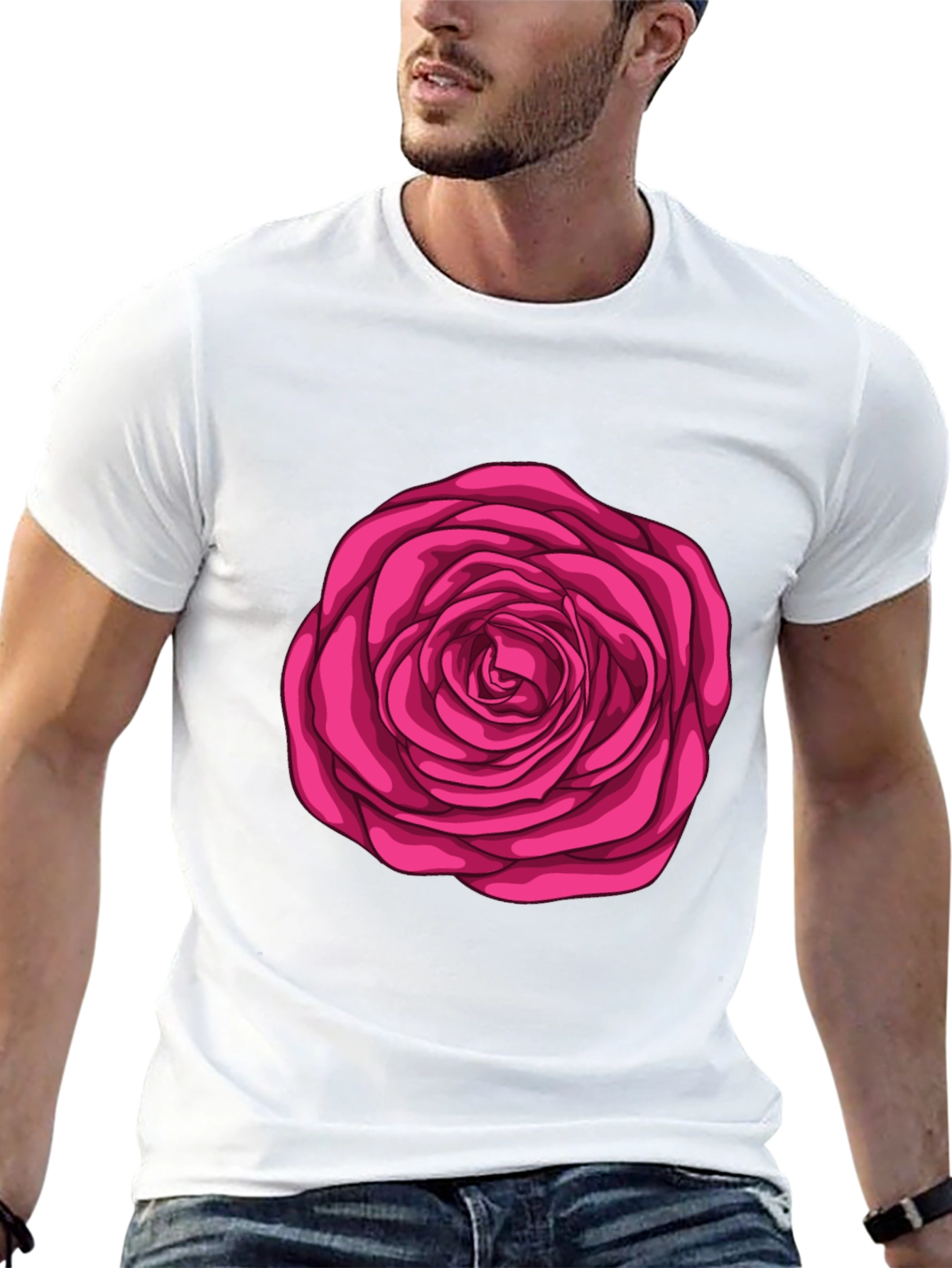 Rose Graphic Black T-Shirt