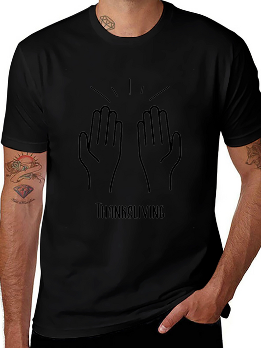 Thanksgiving High Five Graphic Tee - Black