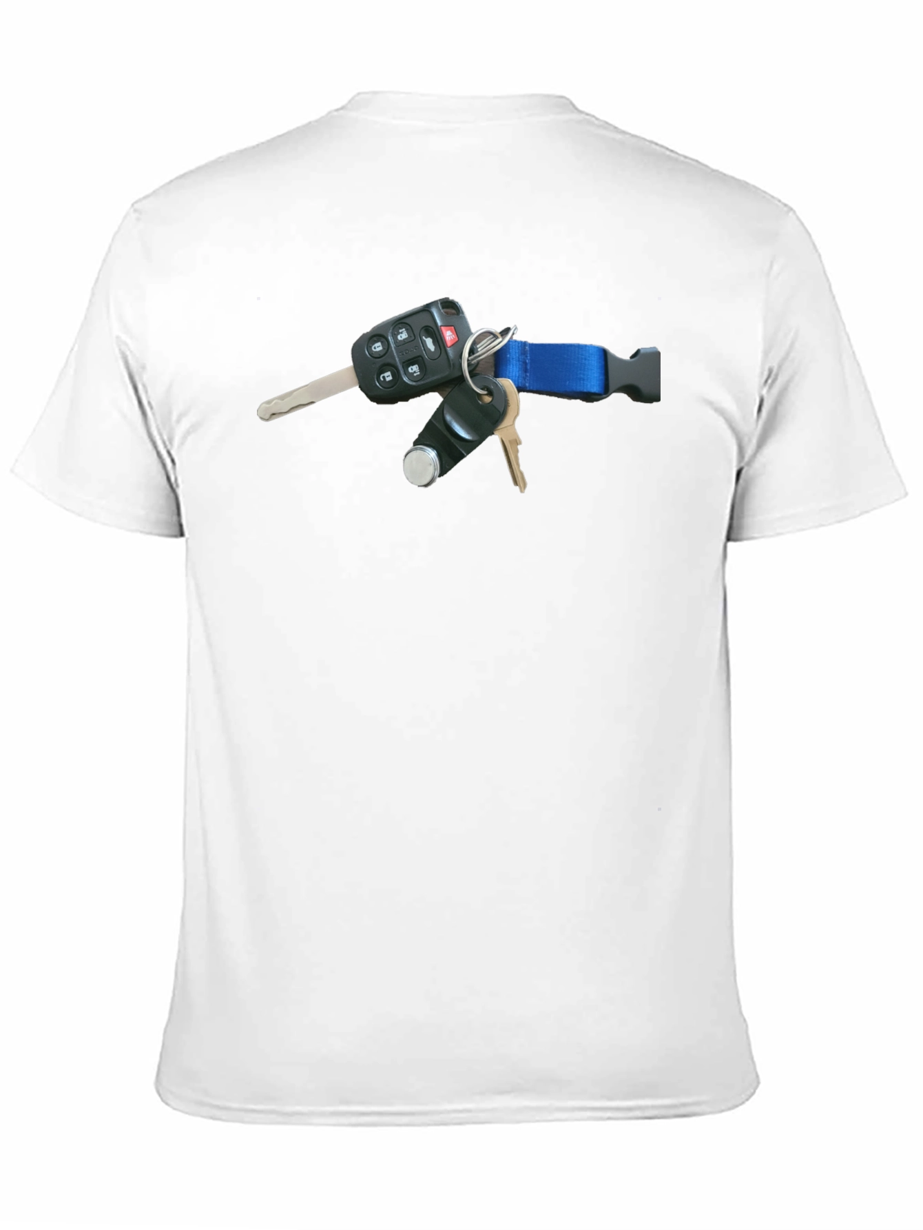 Black T-Shirt with Keys Design