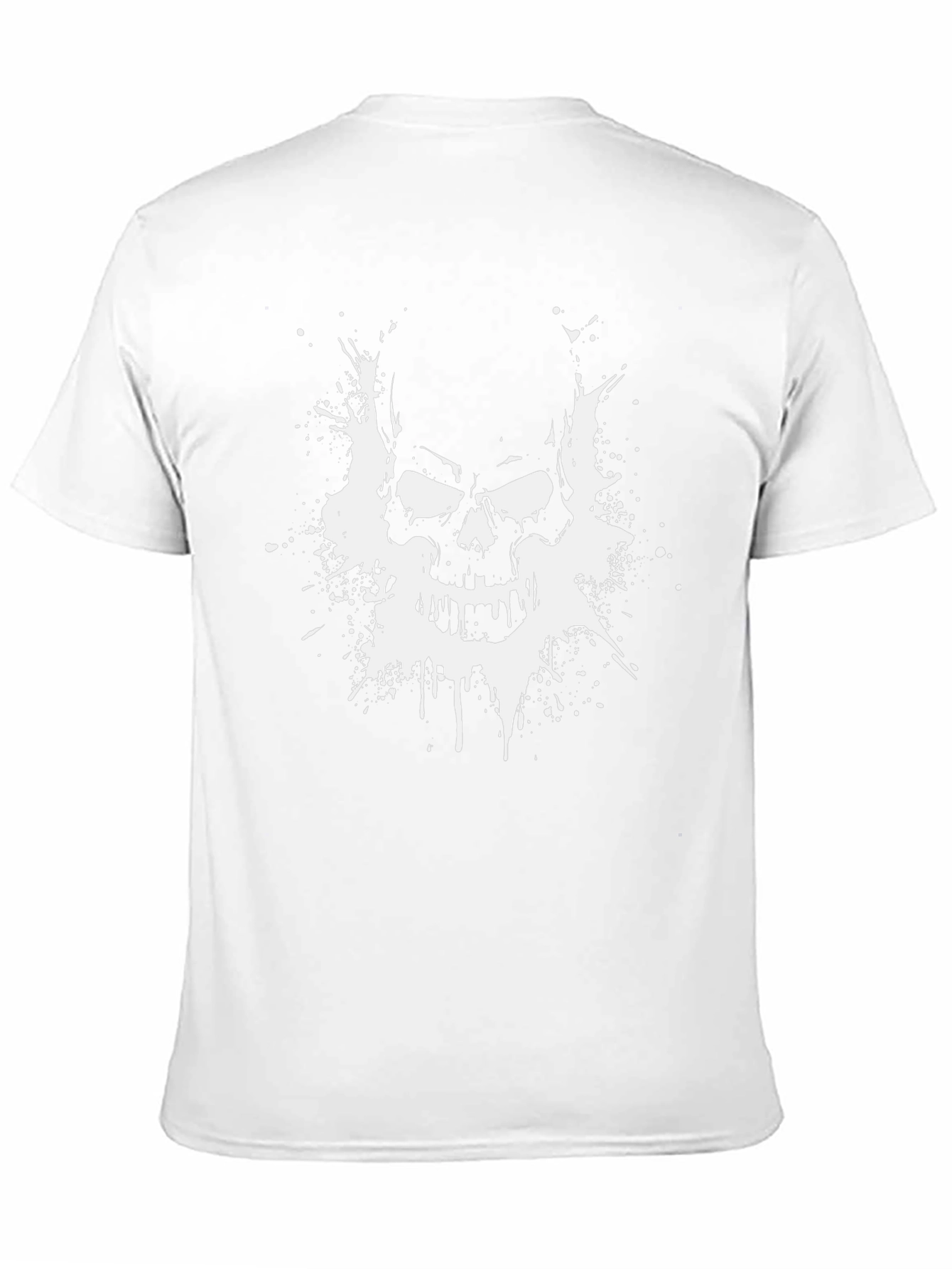 Skull Graphic Print T-Shirt - Black