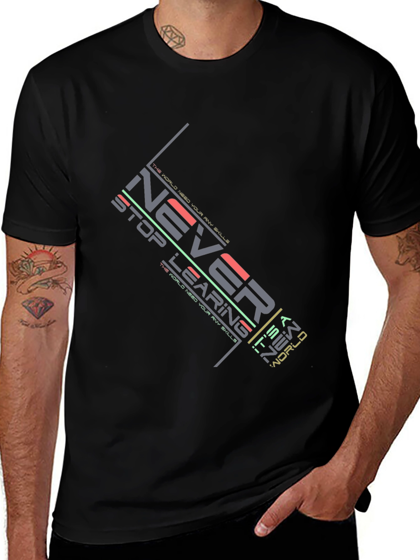 Never Stop Learning Graphic T-Shirt