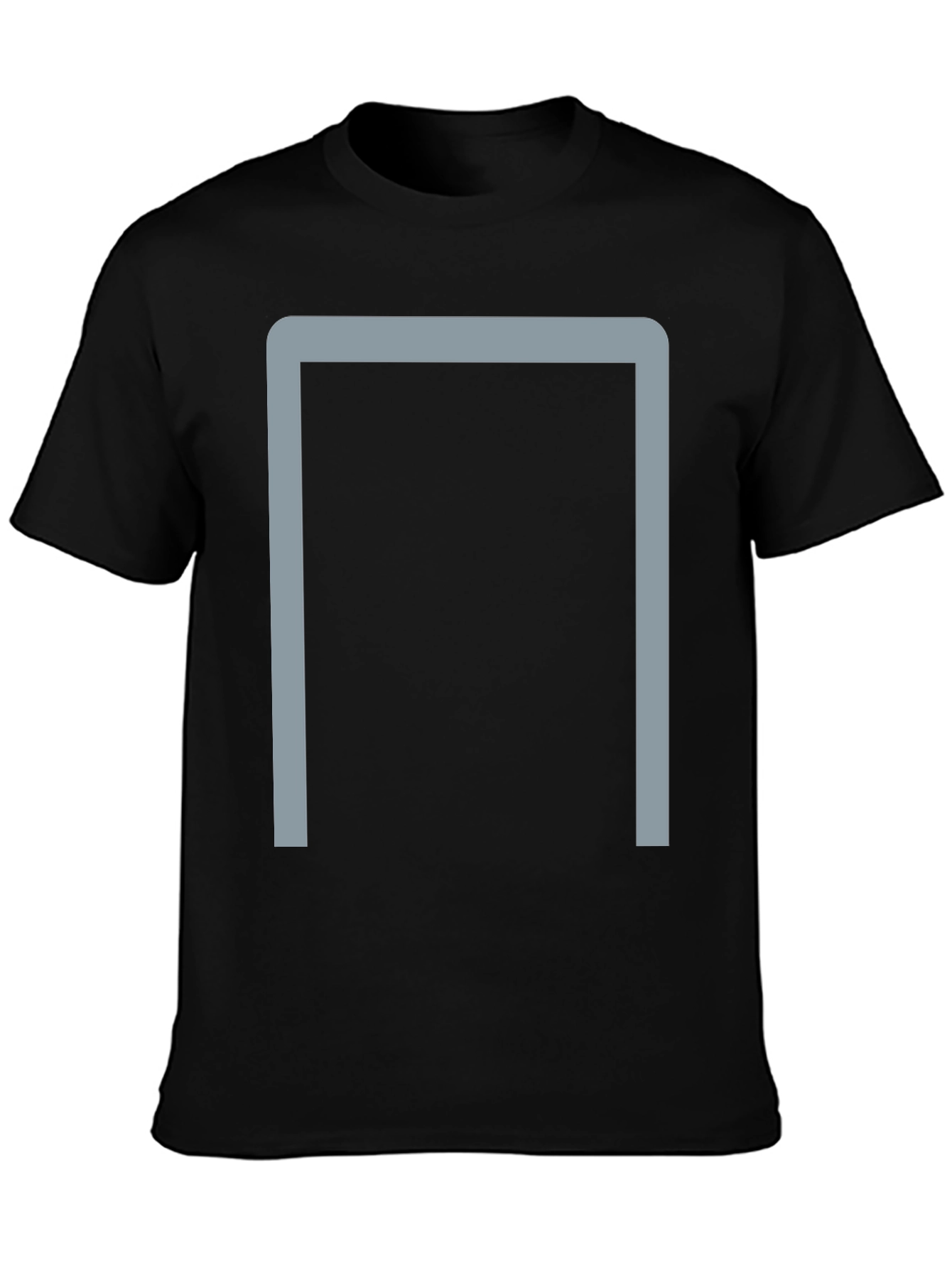 Minimalist Grey Frame Black Tee