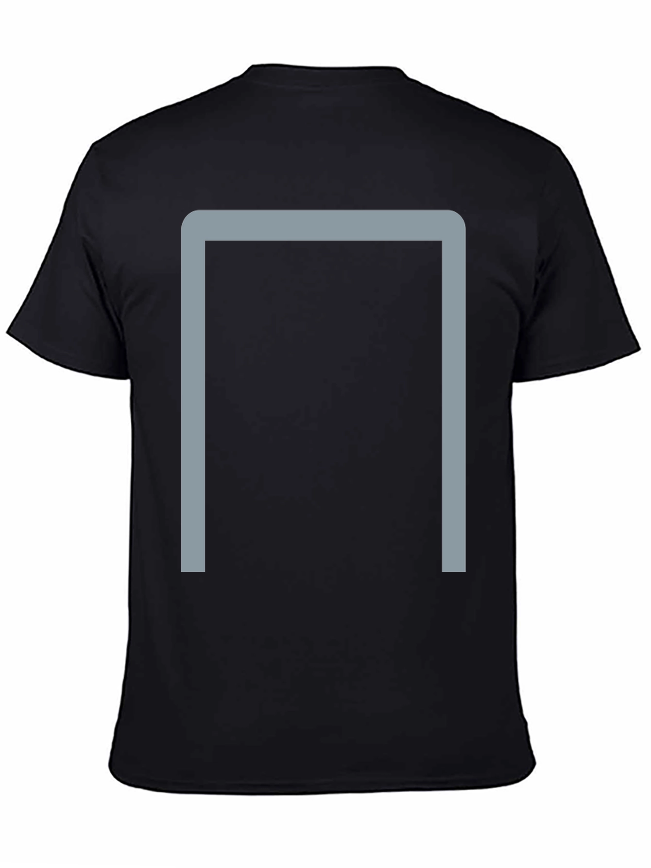Minimalist Grey Frame Black Tee
