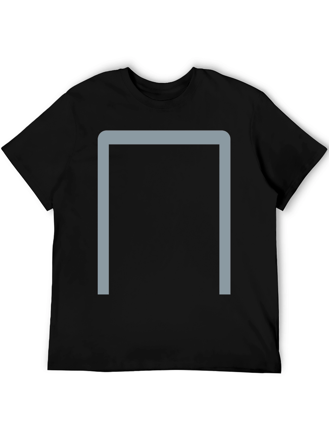 Minimalist Grey Frame Black Tee