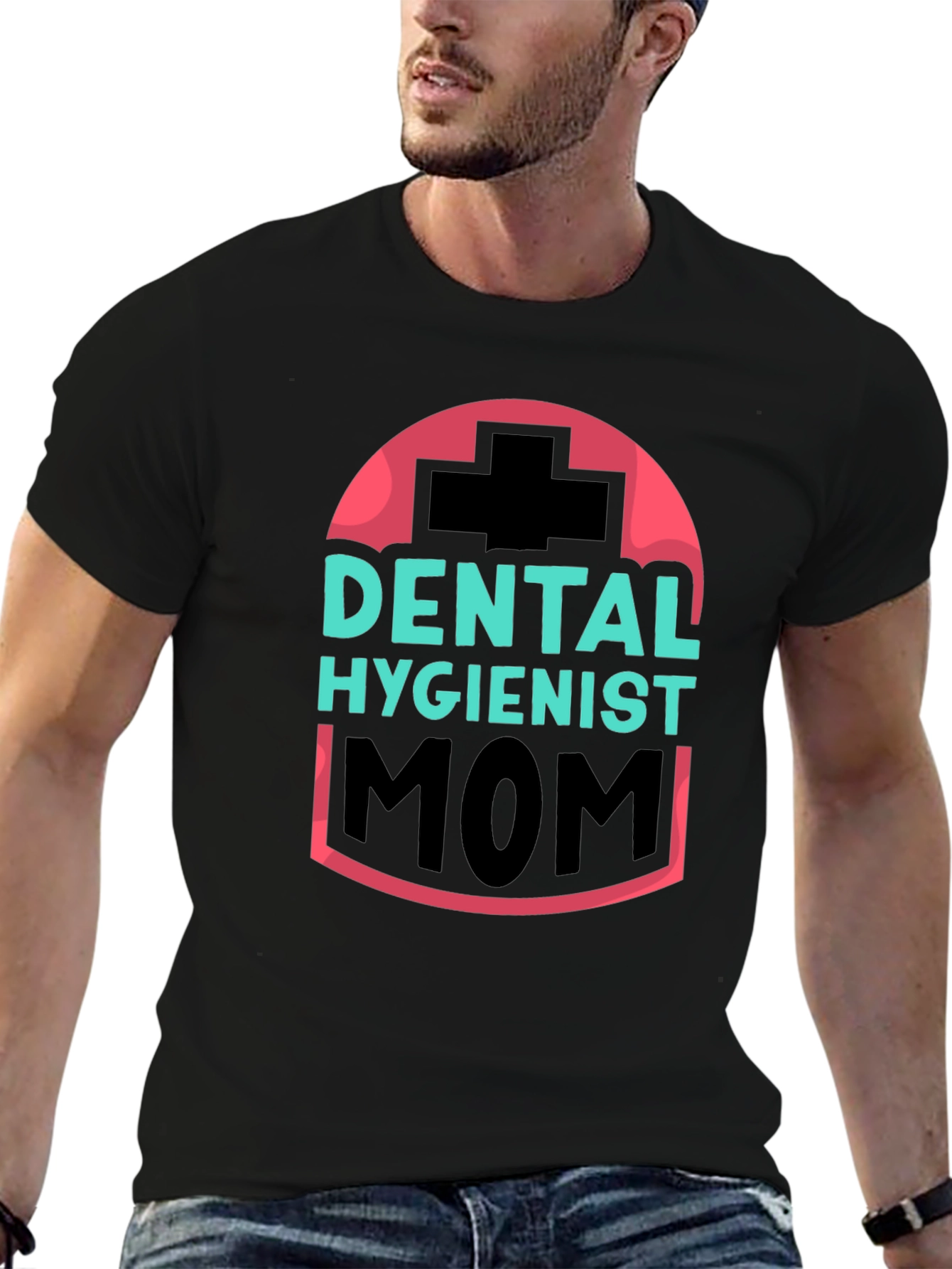 Dental Hygienist Mom T-Shirt - Black