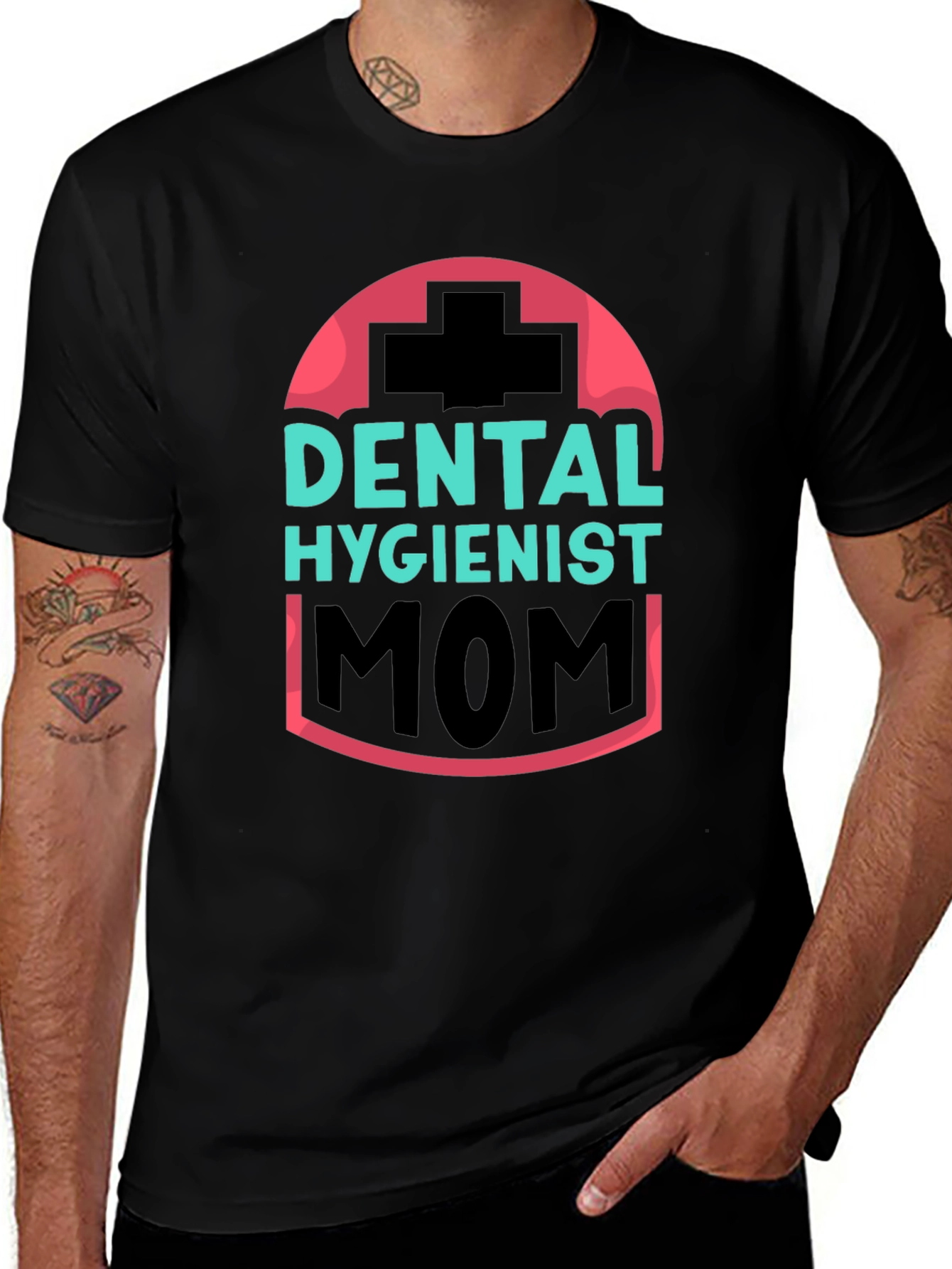 Dental Hygienist Mom T-Shirt - Black