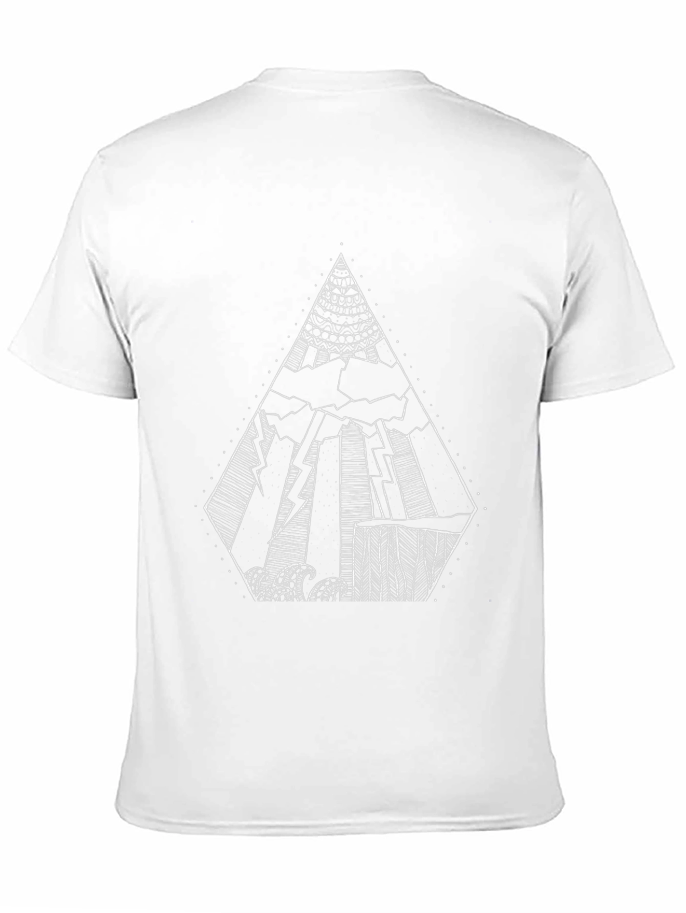Abstract Mountain Range Graphic Tee - Black