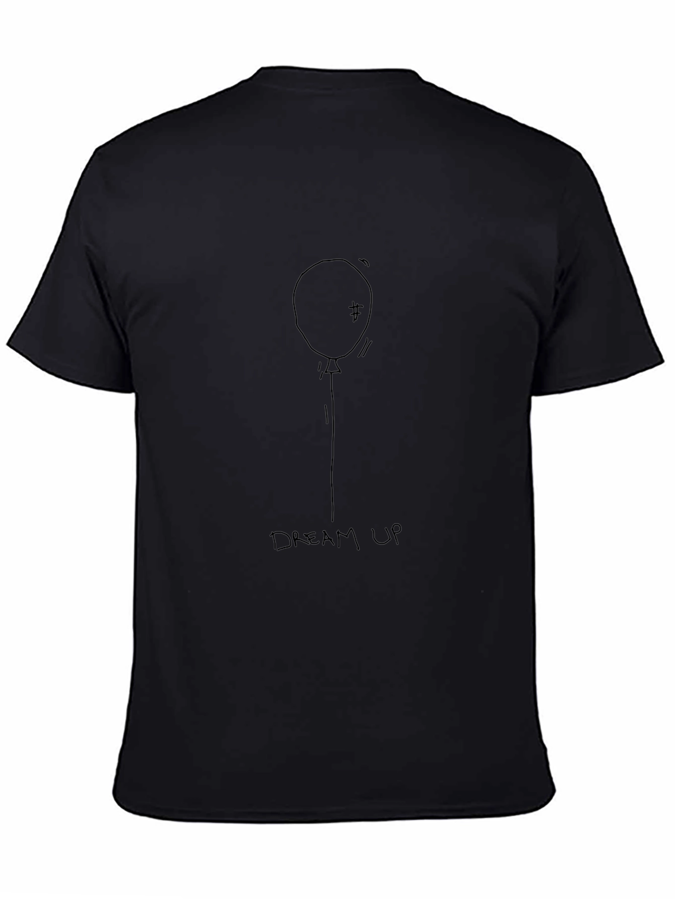 Dream Up Balloon Graphic Tee - Black Relaxed Fit
