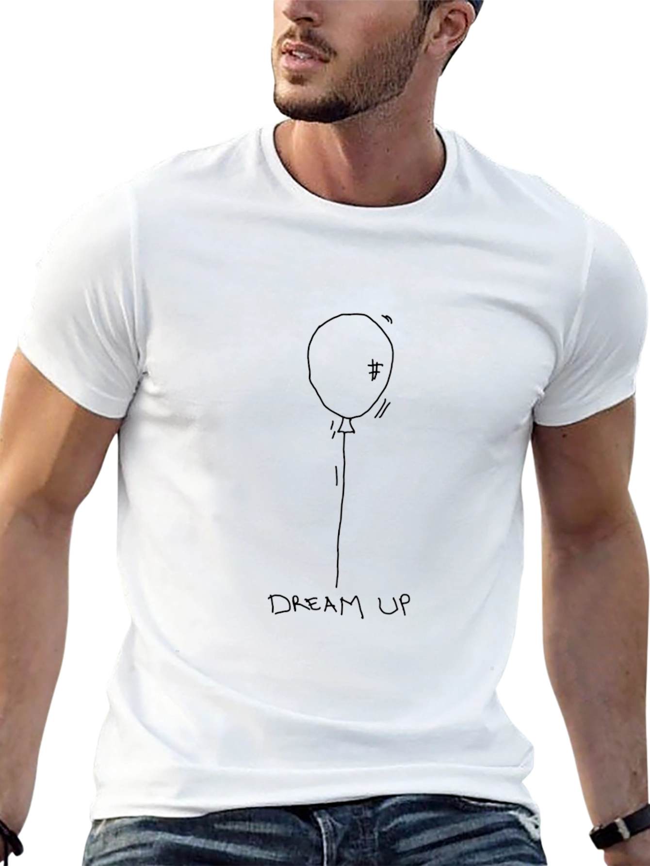 Dream Up Balloon Graphic Tee - Black Relaxed Fit