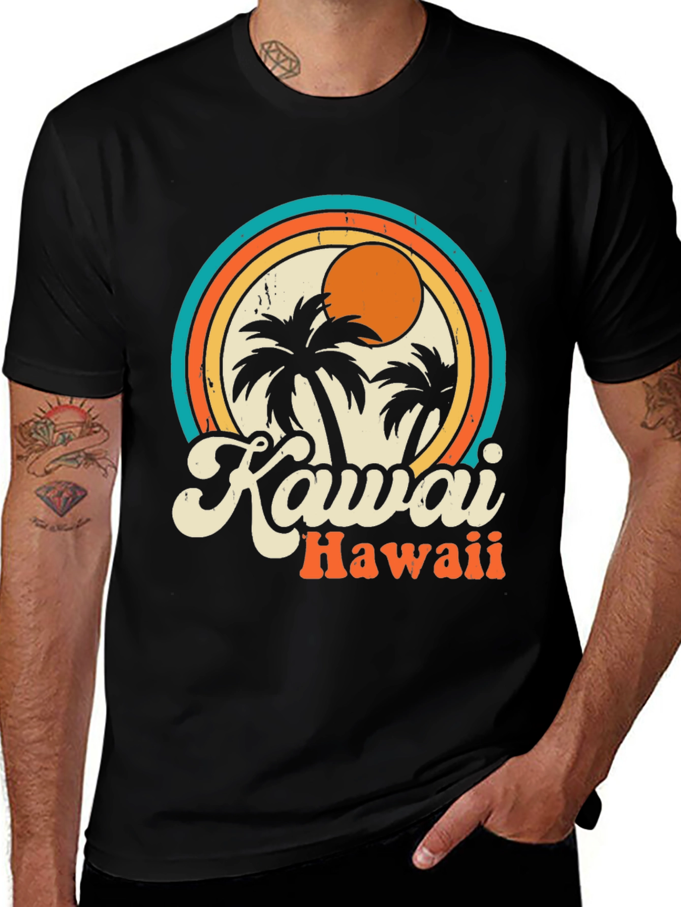 Kauai Hawaii Retro Graphic T-Shirt