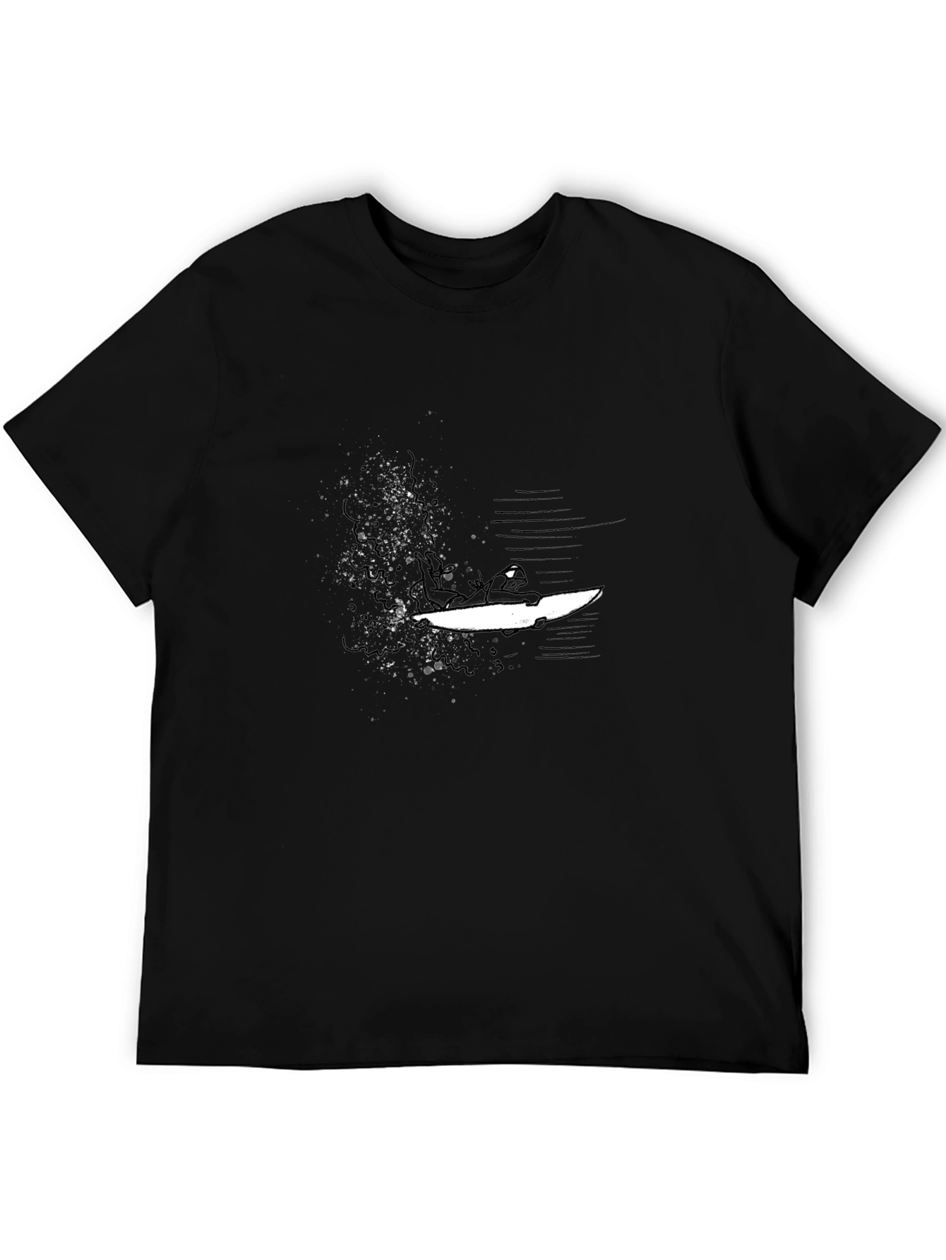 Surfer Graphic Black T-Shirt - Casual Style