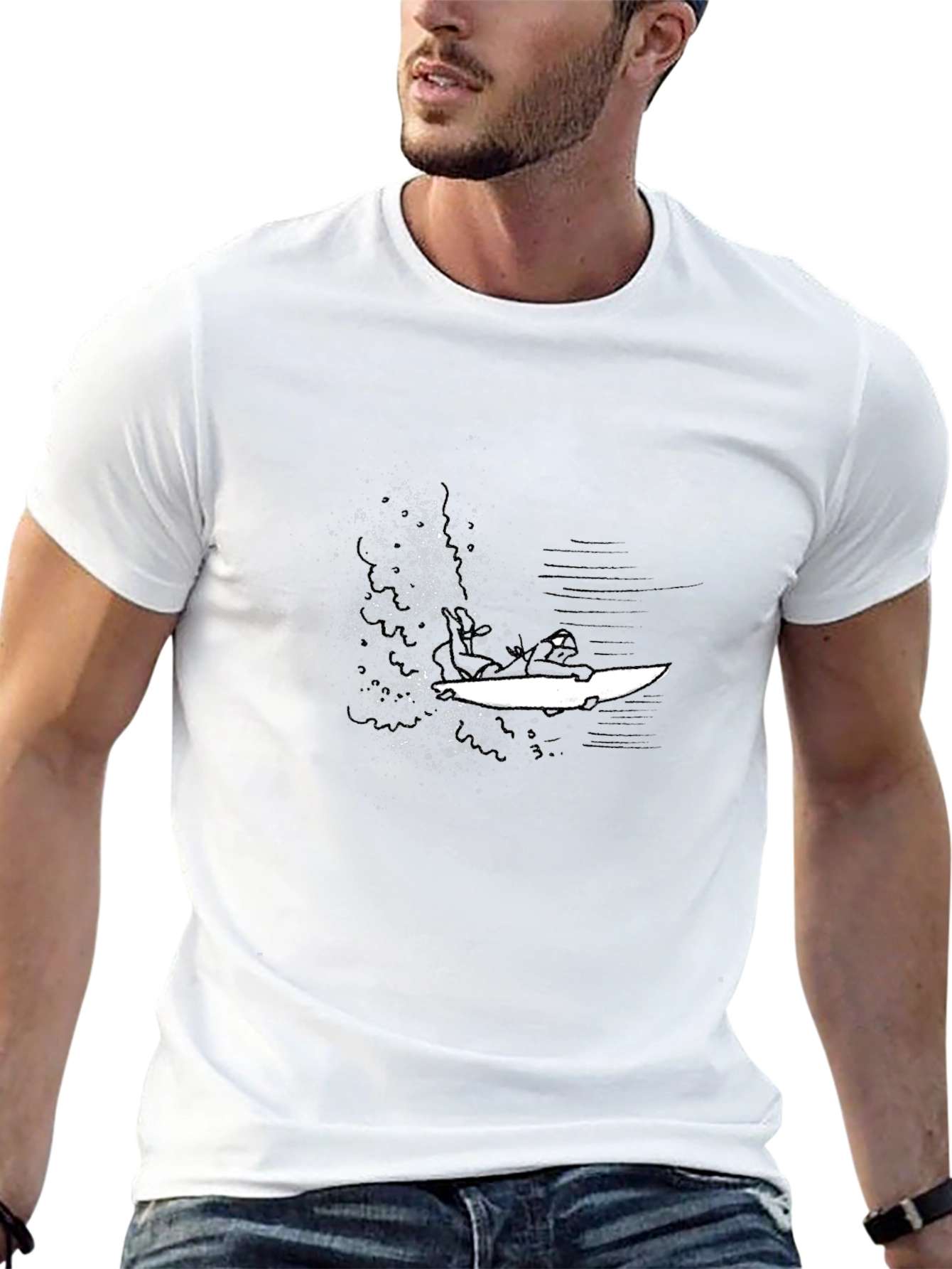 Surfer Graphic Black T-Shirt - Casual Style