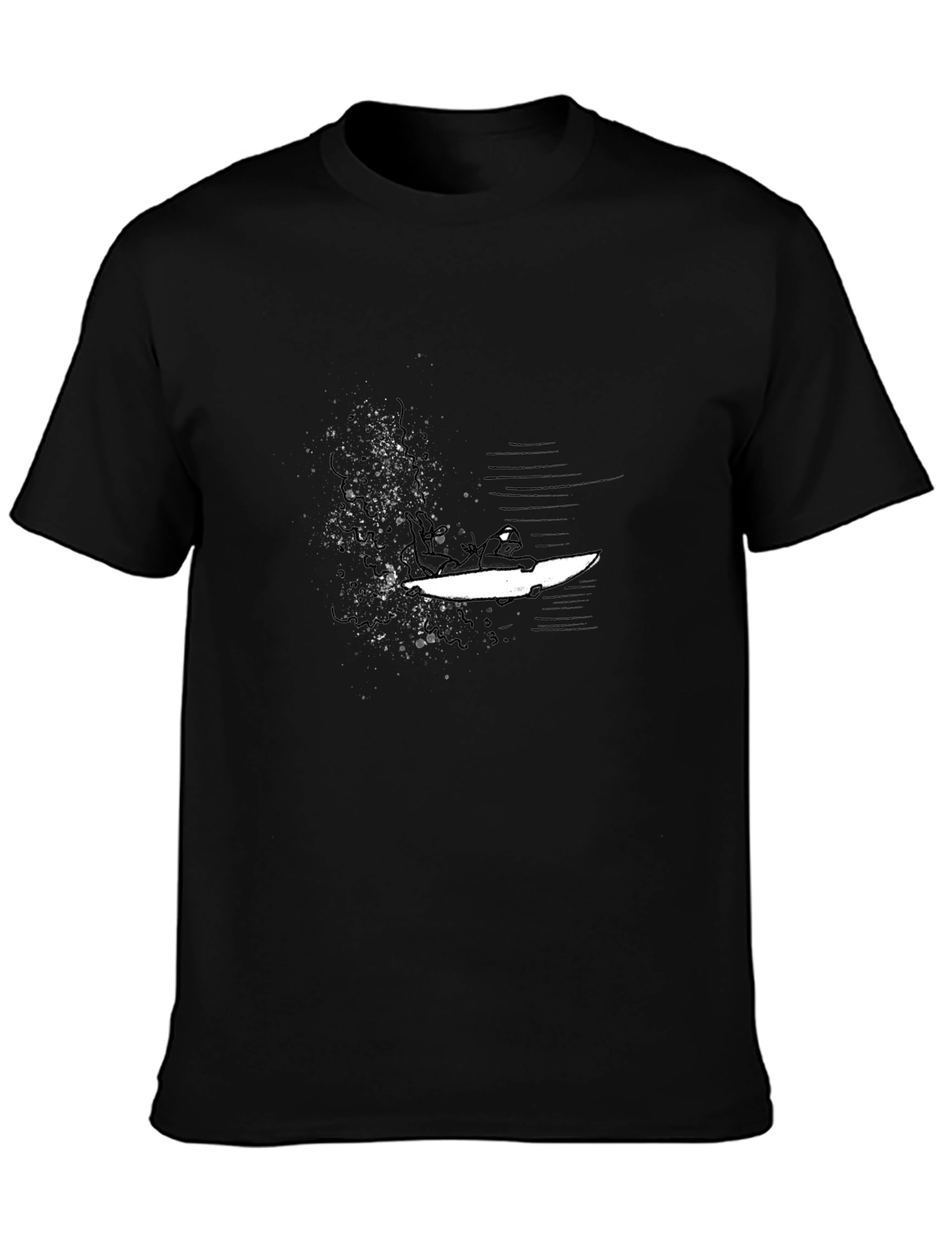 Surfer Graphic Black T-Shirt - Casual Style