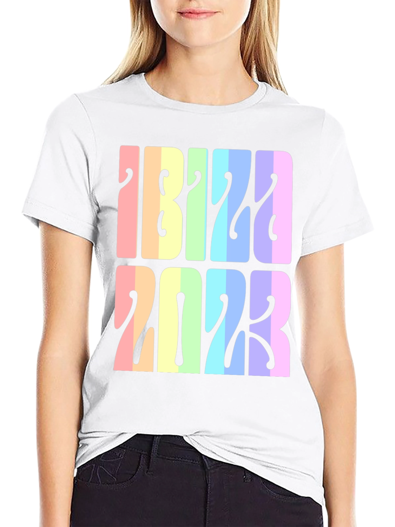 Ibiza 2023 Retro Rainbow T-Shirt