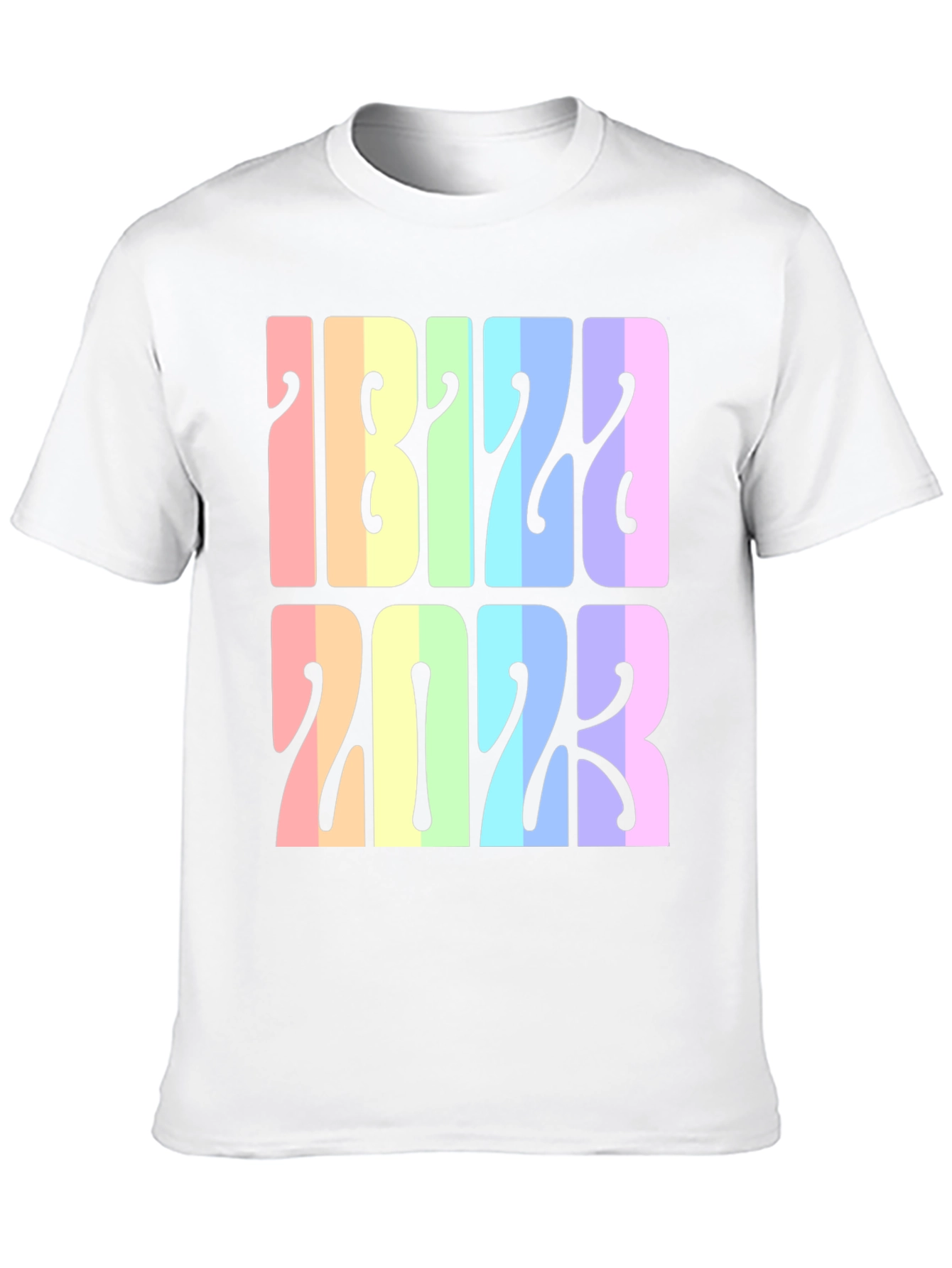 Ibiza 2023 Retro Rainbow T-Shirt