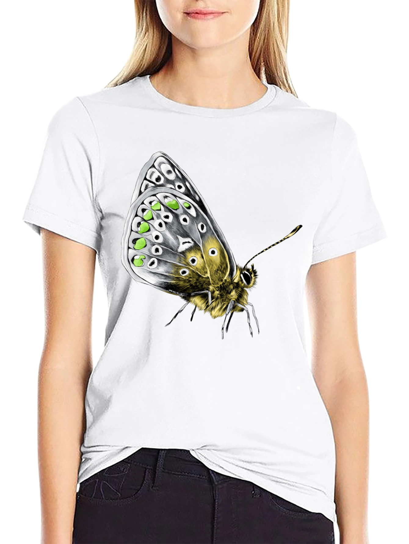 Butterfly Graphic Tee - Unique Insect Design