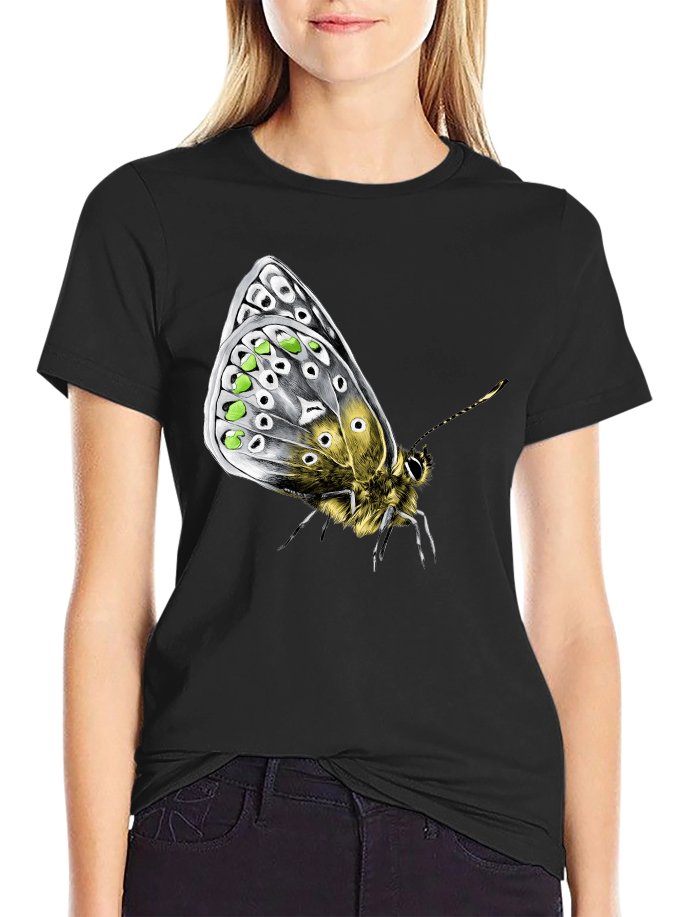 Butterfly Graphic Tee - Unique Insect Design