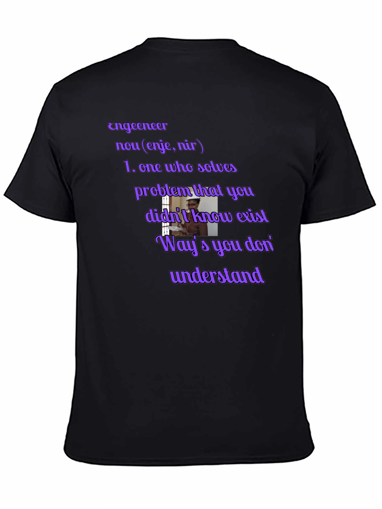 Engineer Definition Black T-Shirt