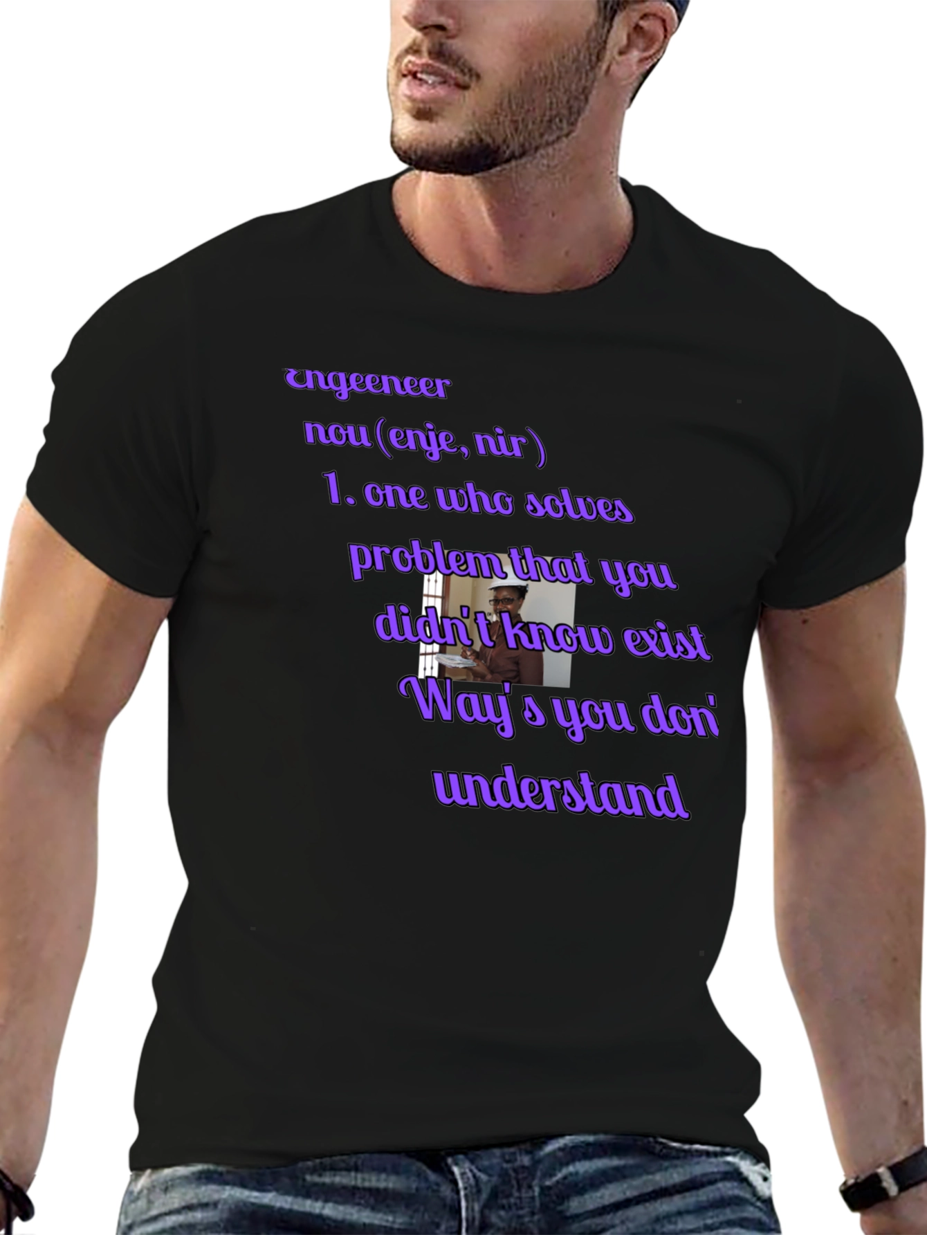 Engineer Definition Black T-Shirt