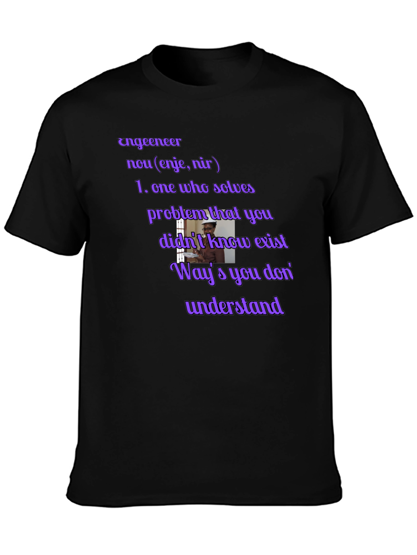 Engineer Definition Black T-Shirt