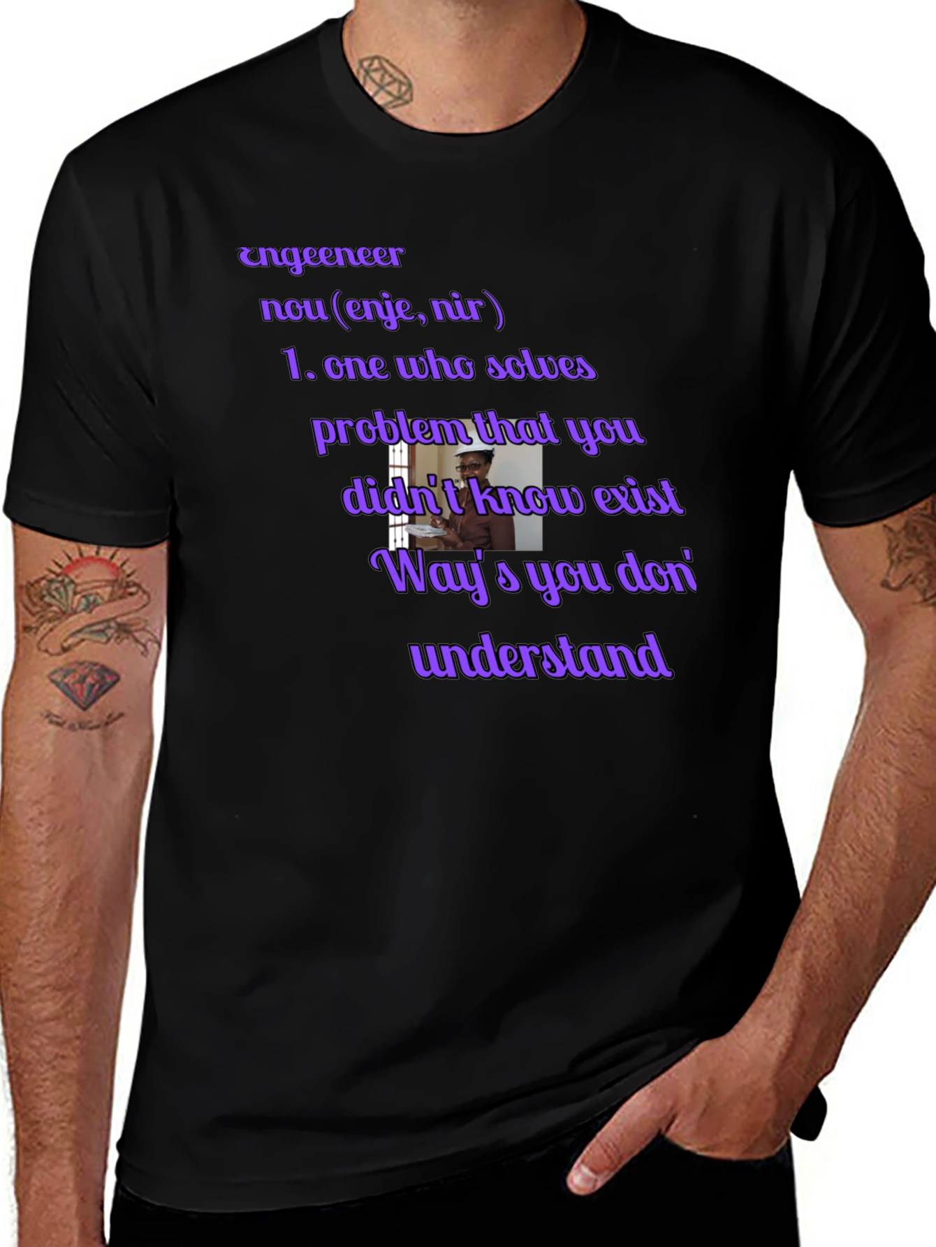 Engineer Definition Black T-Shirt