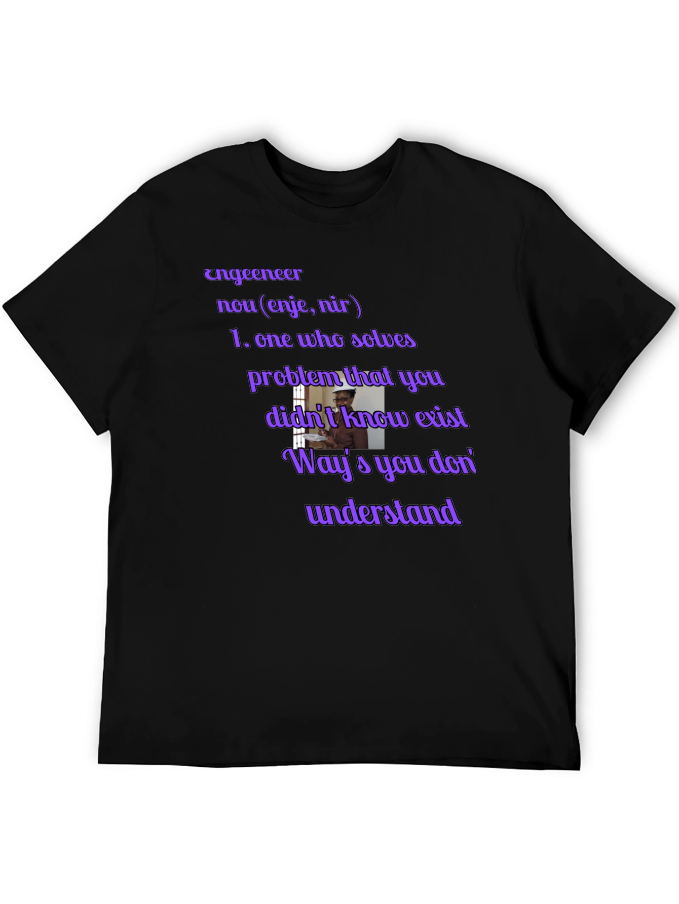 Engineer Definition Black T-Shirt