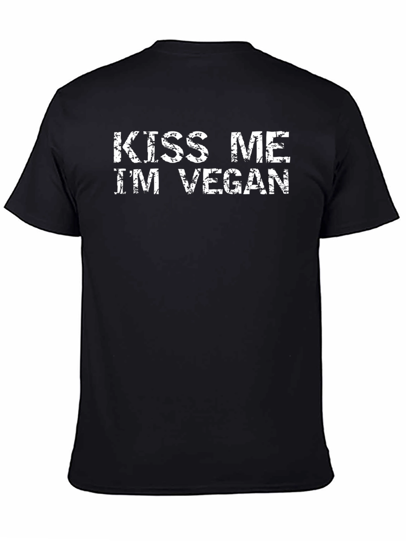 Kiss Me Im Vegan Black Graphic Tee