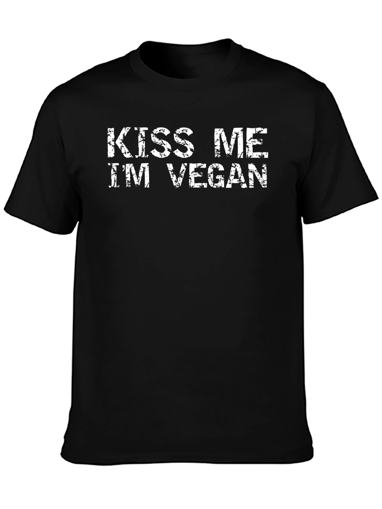 Kiss Me Im Vegan Black Graphic Tee