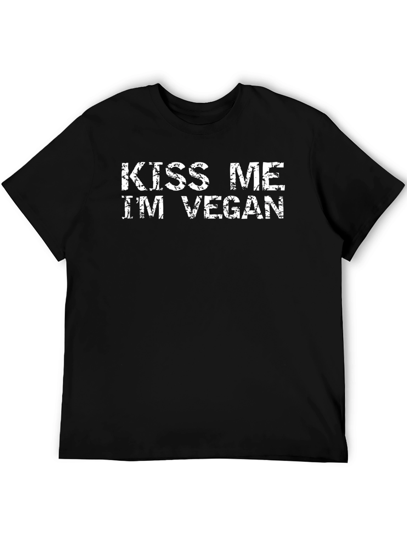 Kiss Me Im Vegan Black Graphic Tee