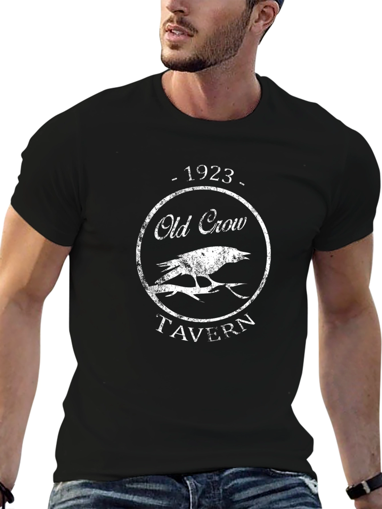 Old Crow Tavern 1923 Black T-Shirt