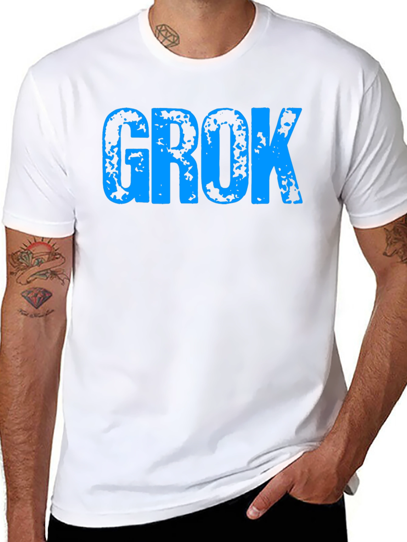 Grok Distressed Graphic T-Shirt - Modern Casual Tee