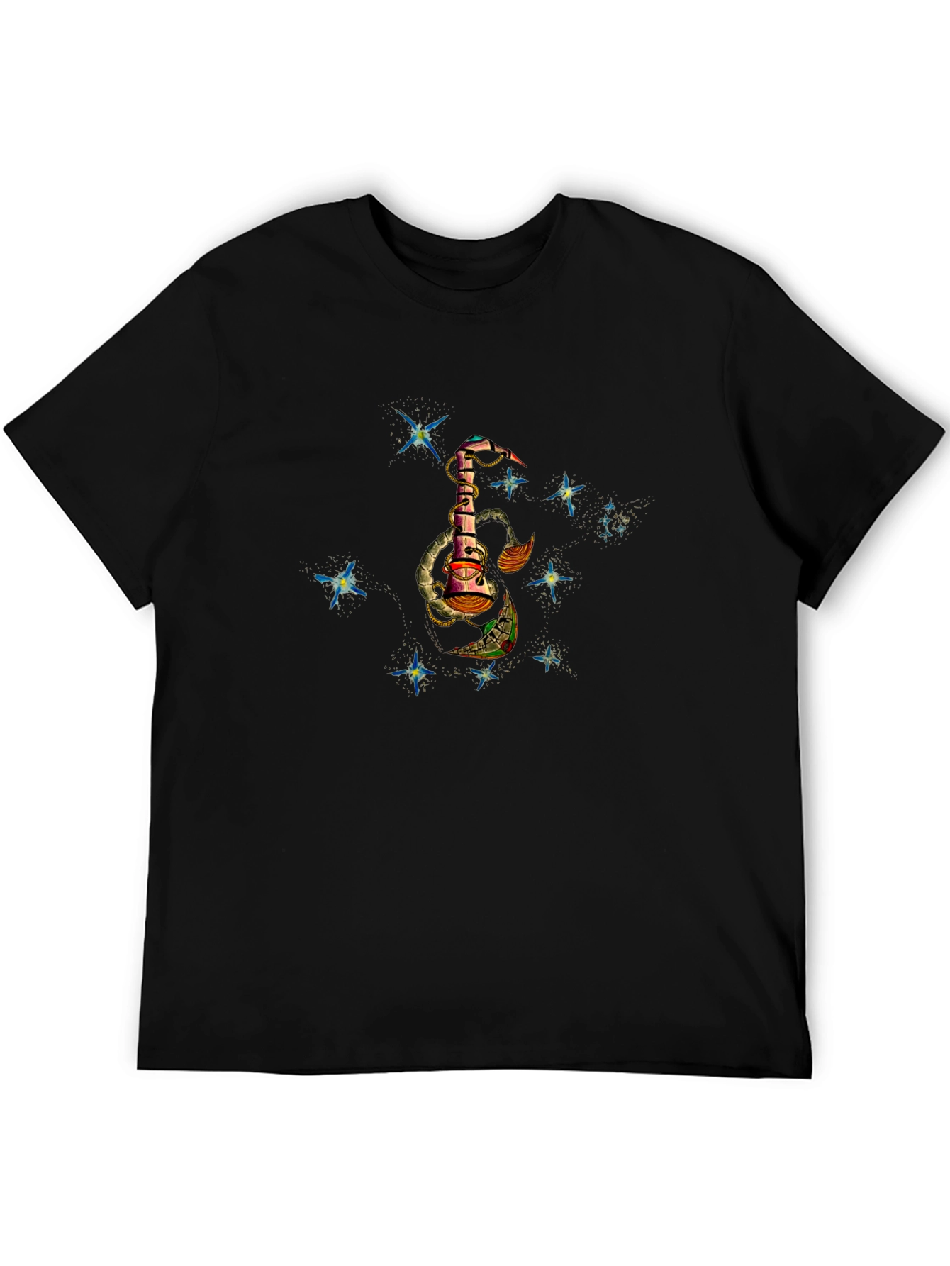 Celestial Dreamscape Black T-Shirt