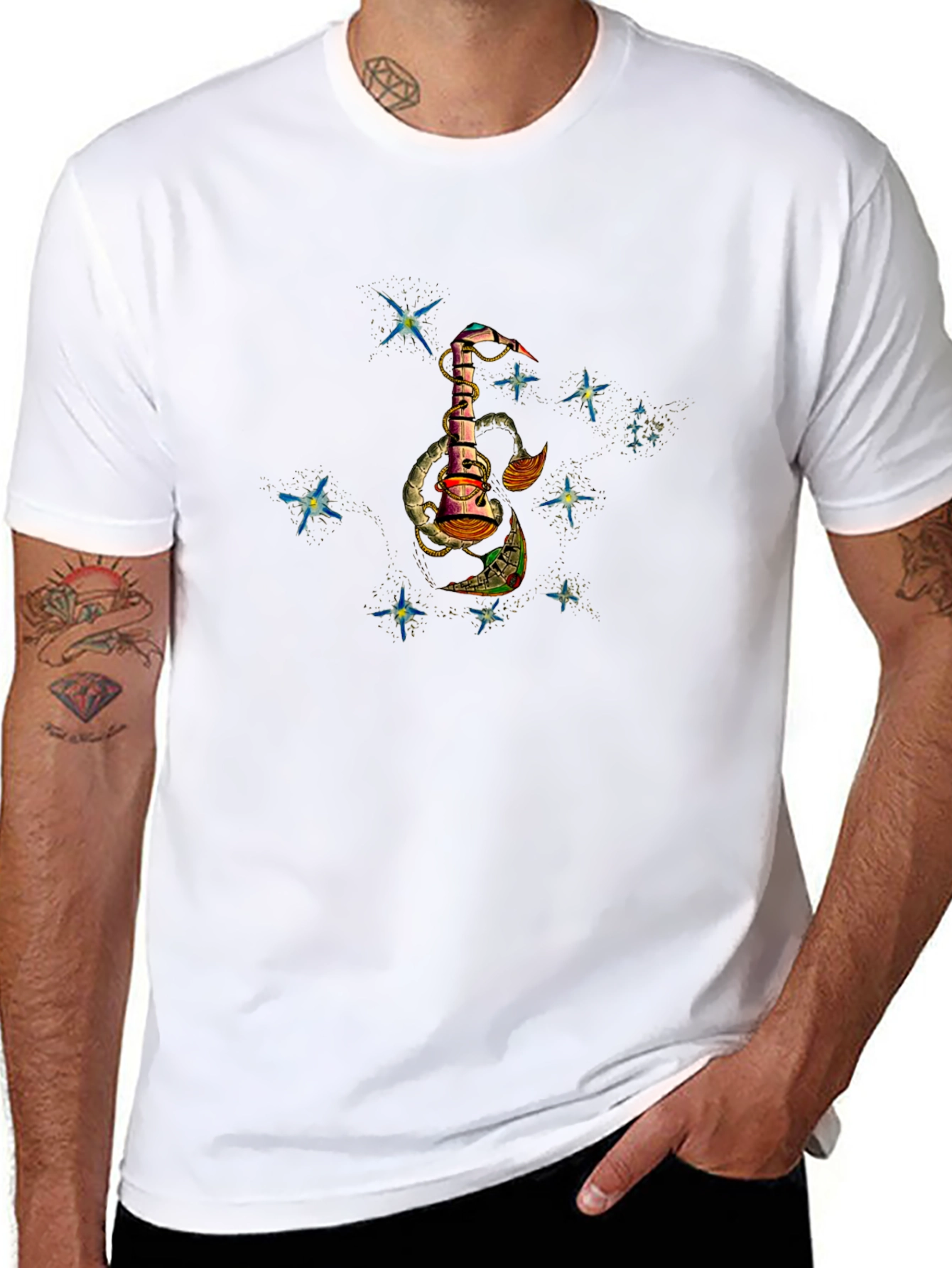 Celestial Dreamscape Black T-Shirt