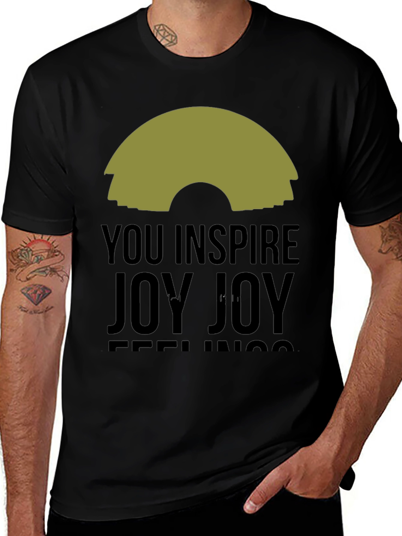 Inspire Joy Black Graphic Tee