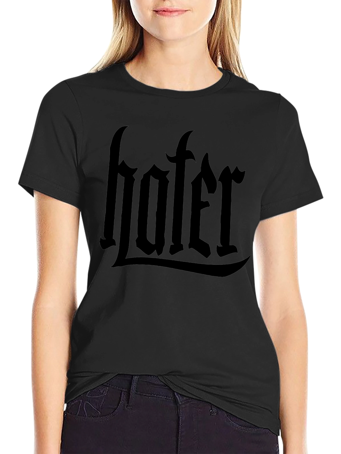 Hater Graphic Print Crew Neck T-Shirt
