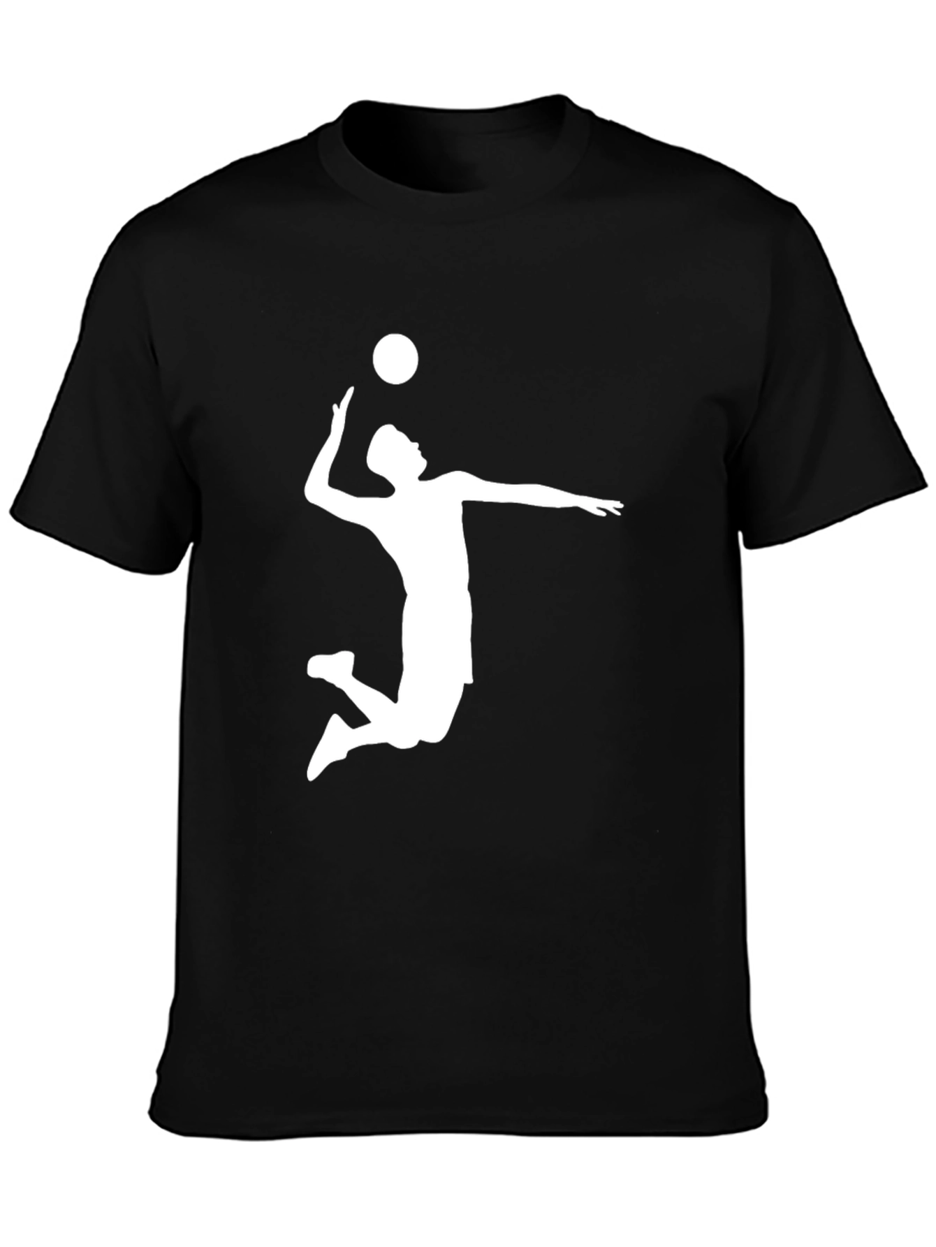 Volleyball Silhouette Black T-Shirt